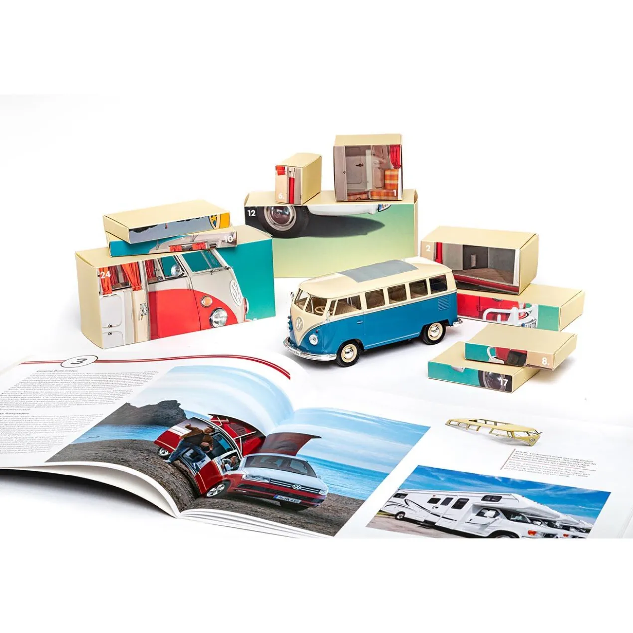 Adventskalender Bausatz VW Bulli T1, Maßstab 1:24