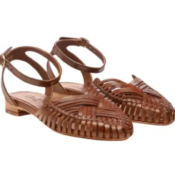 Allan K Flechtleder-Sandalen