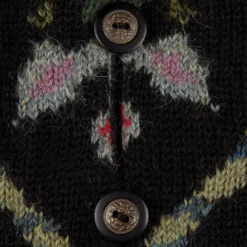 Alpaka-Strickjacke Flowers