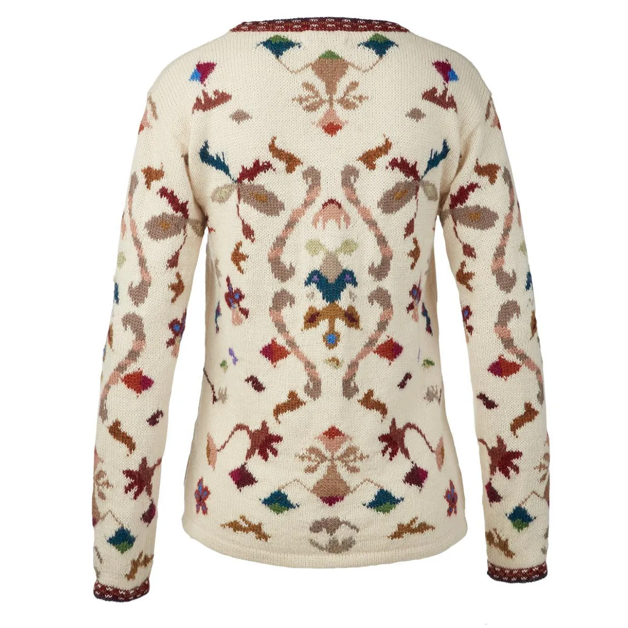 Alpaka-Strickjacke Flowers