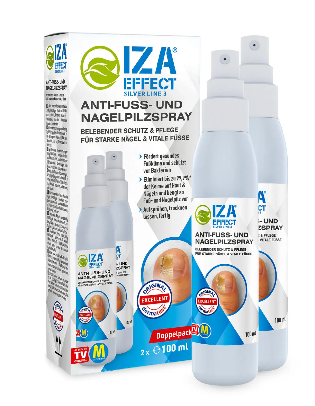 Anti-Fuß- und Nagelpilz-Spray, 2 x 100 ml