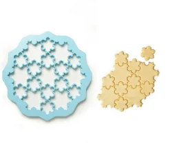 Ausstech-Schablonen, 3er-Set (Tannenbaum, Herz, Schneeflocke)