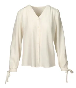 Baumwoll-Kaschmir-Crinkle-Bluse