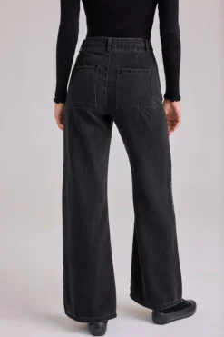 Bella Dahl Wide-leg-Nietenjeans