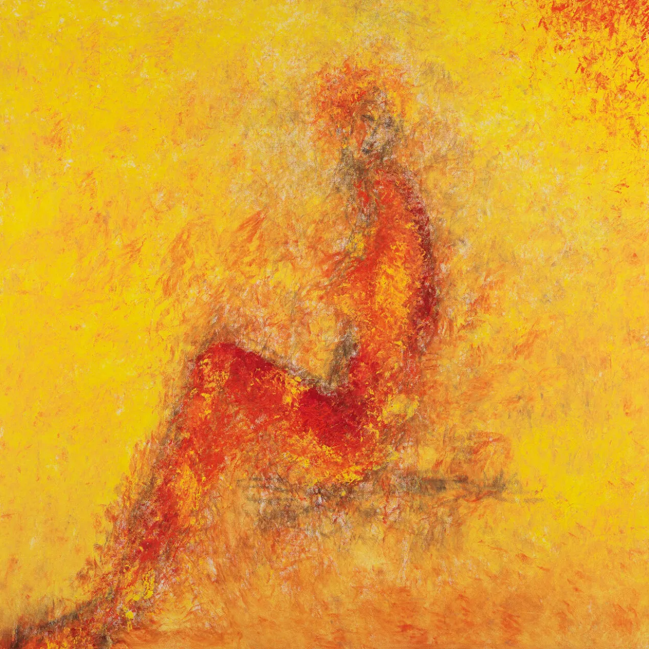 Benno Werth – Original Die rote Sitzende