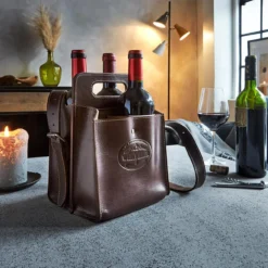 Büffelleder Bottle-Bags
