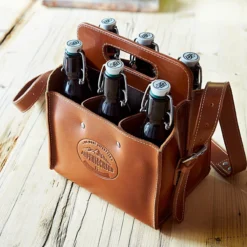 Büffelleder Bottle-Bags