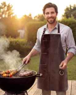 Büffelleder-Grillschürze