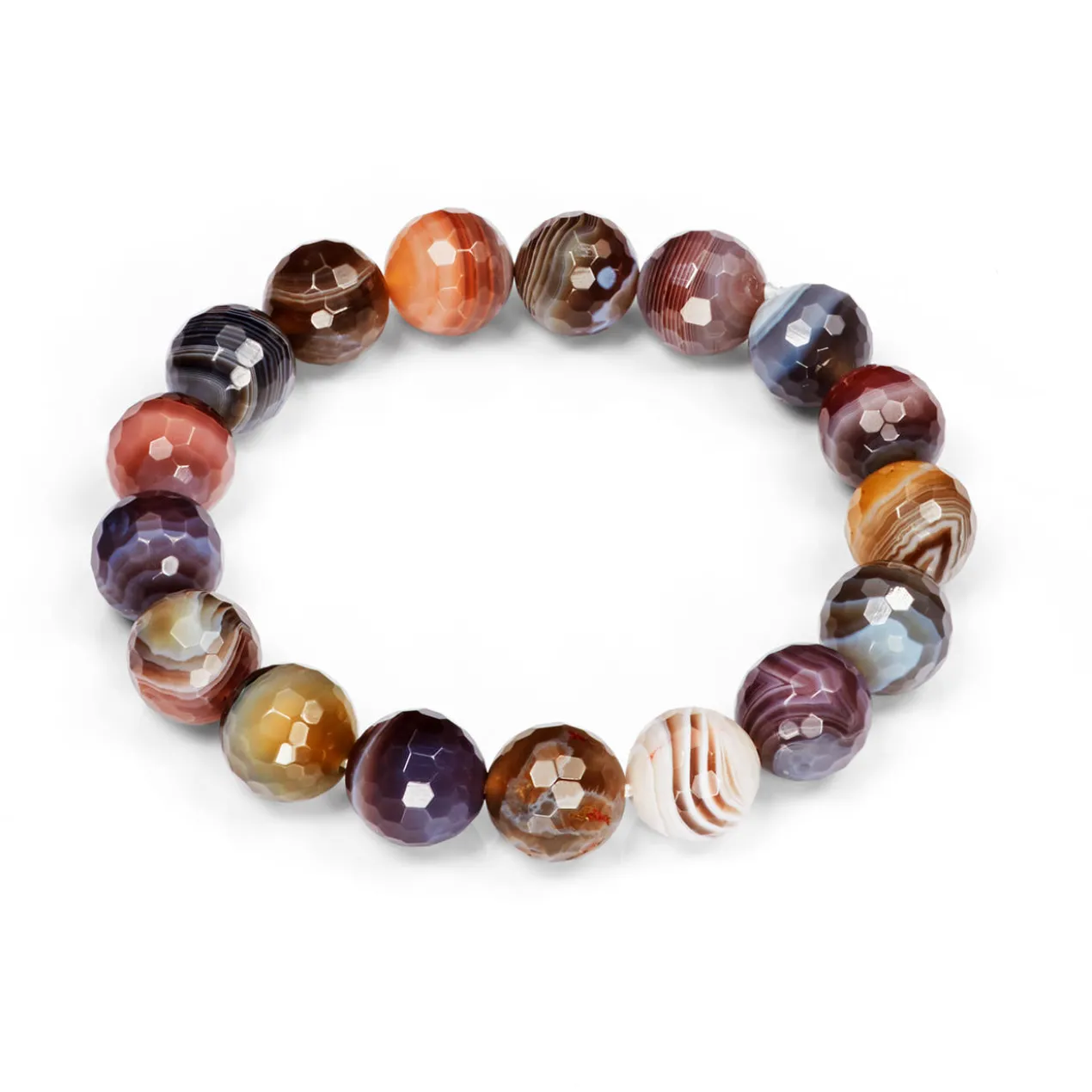 Botswana-Achat-Collier oder Armband