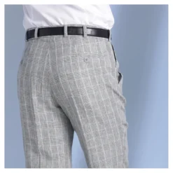 Bottolis Glencheck-Leinenhose