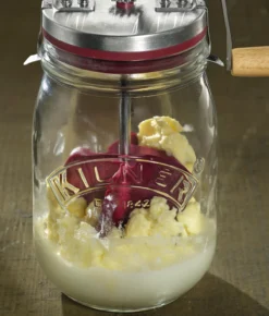 Butterglas mit Handkurbel