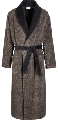 Carl Ross Jacquard-Edel-Bademantel