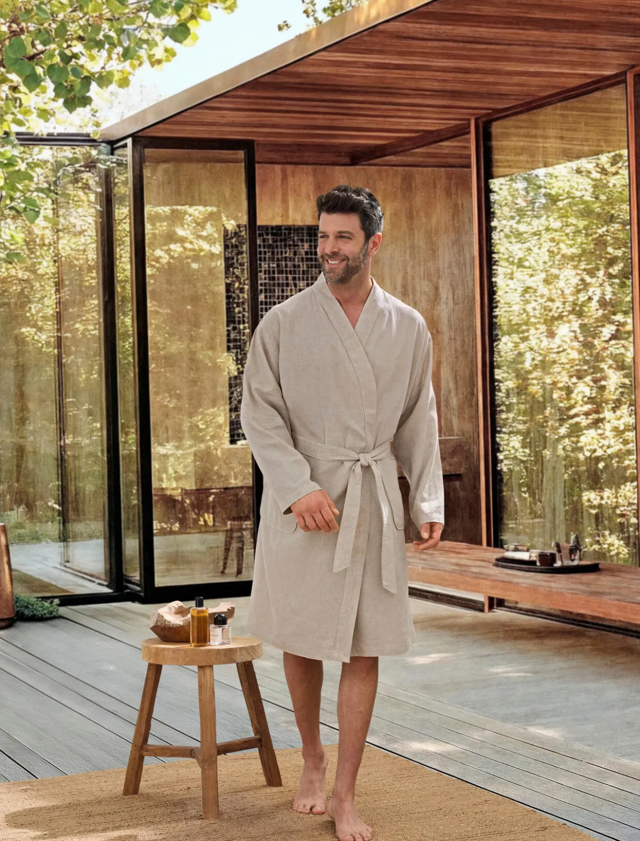 Carl Ross Kimono-Sommer-Bademantel