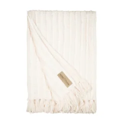 Chenille-Kunstfell-Strickdecke
