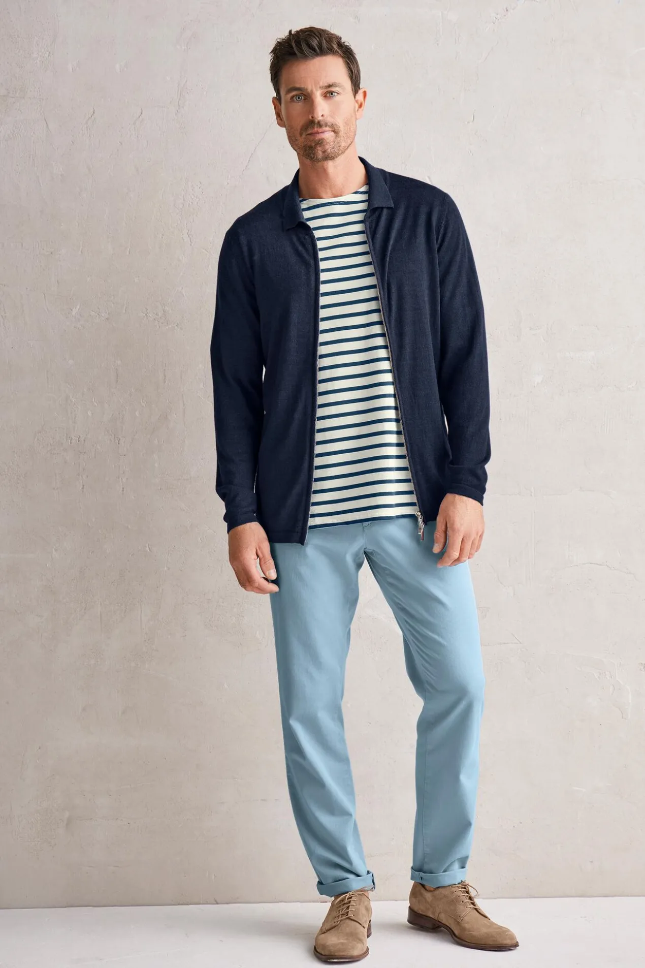 Clark Ross Polo-Cardigan, Herren