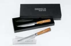 Damast-Steakmesser, 2er-Set