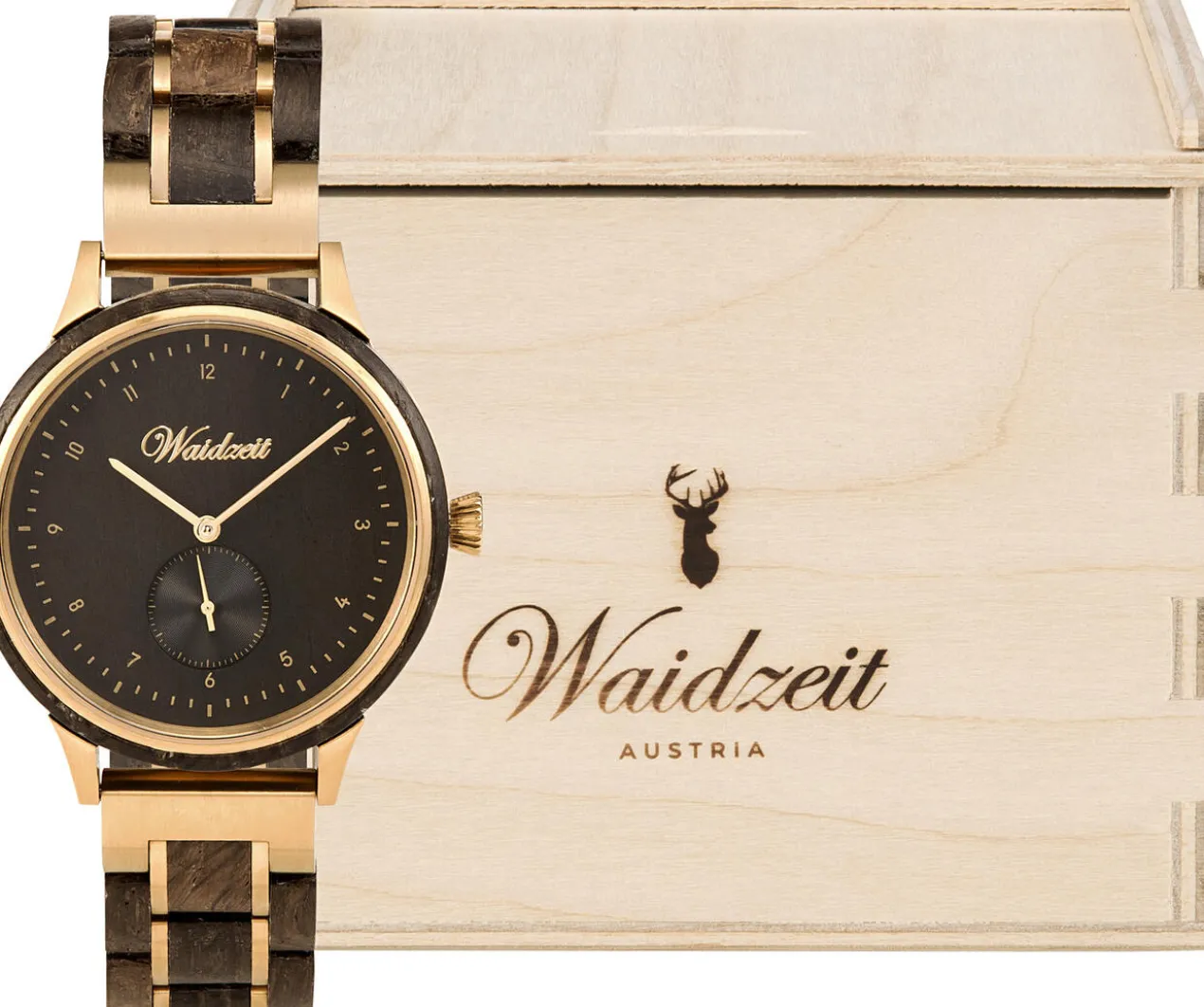 Damen- oder Herrenuhr Mooreiche