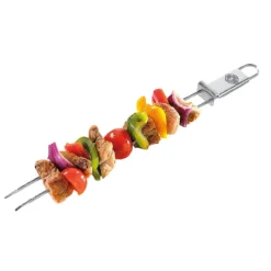 Doppel-Grillspieße mit Abstreifer, 2er-Set