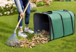 Eckiger GartenabfallsammlerLaubbesen nicht im Lieferumfang enthalten.