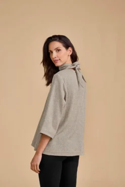 Edles Crinkle-Woll-Blusenshirt