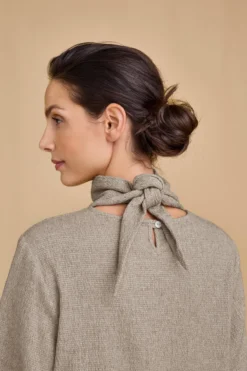 Edles Crinkle-Woll-Blusenshirt
