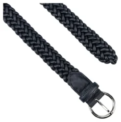Elastischer Leder-Flechtgürtel