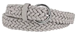 Elastischer Leder-Flechtgürtel