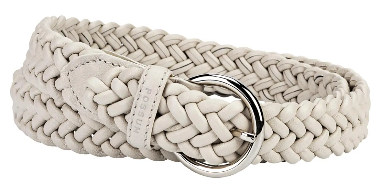 Elastischer Leder-Flechtgürtel