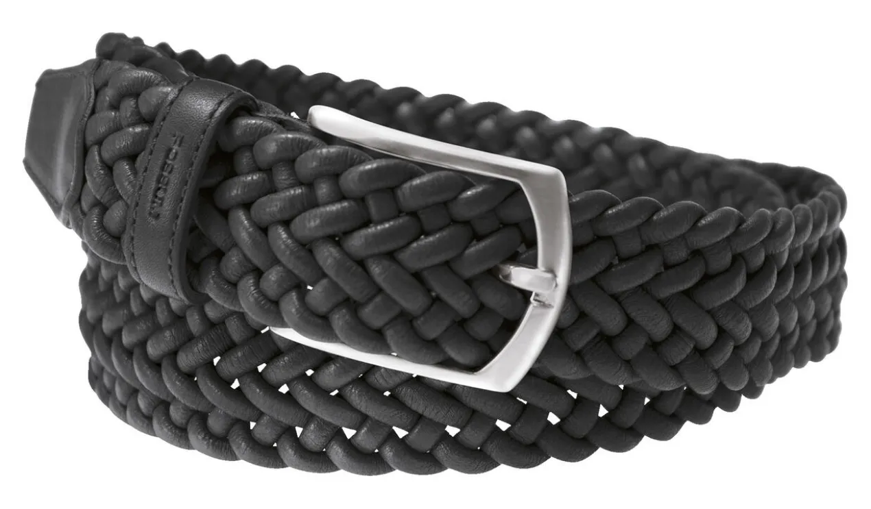 Elastischer Leder-Flechtgürtel