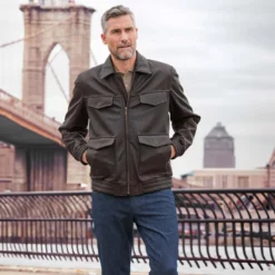 Elchleder-Utility-Jacke