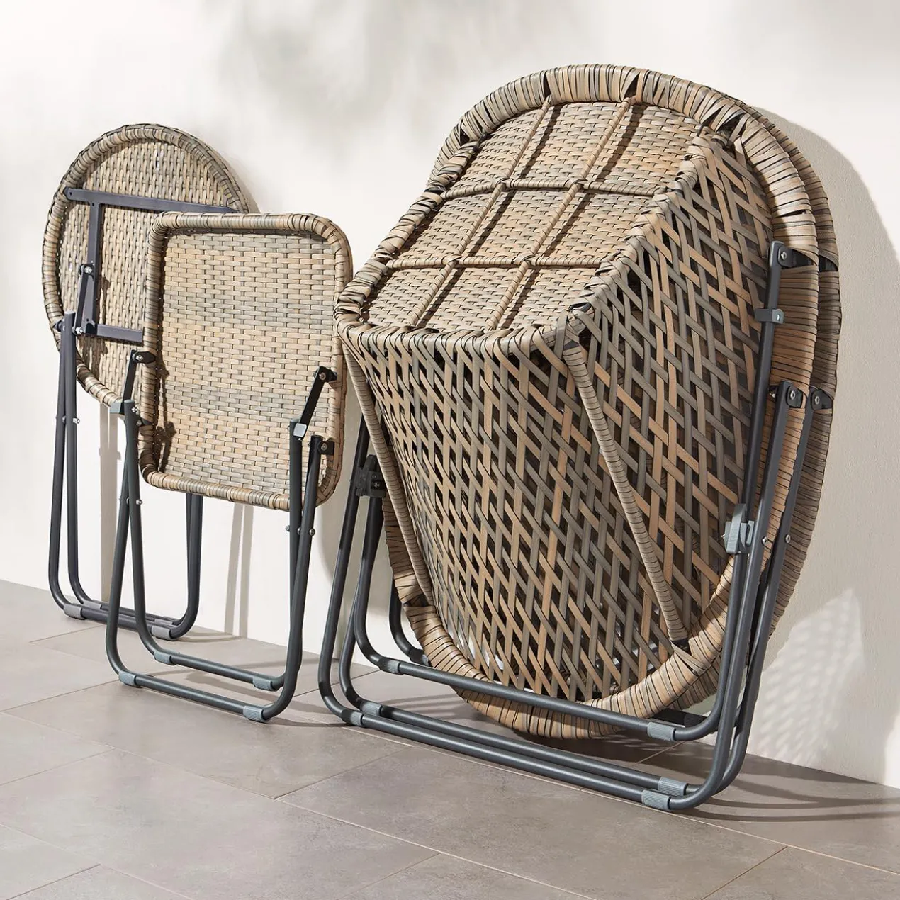 Faltbares Loungeset, 3teilig