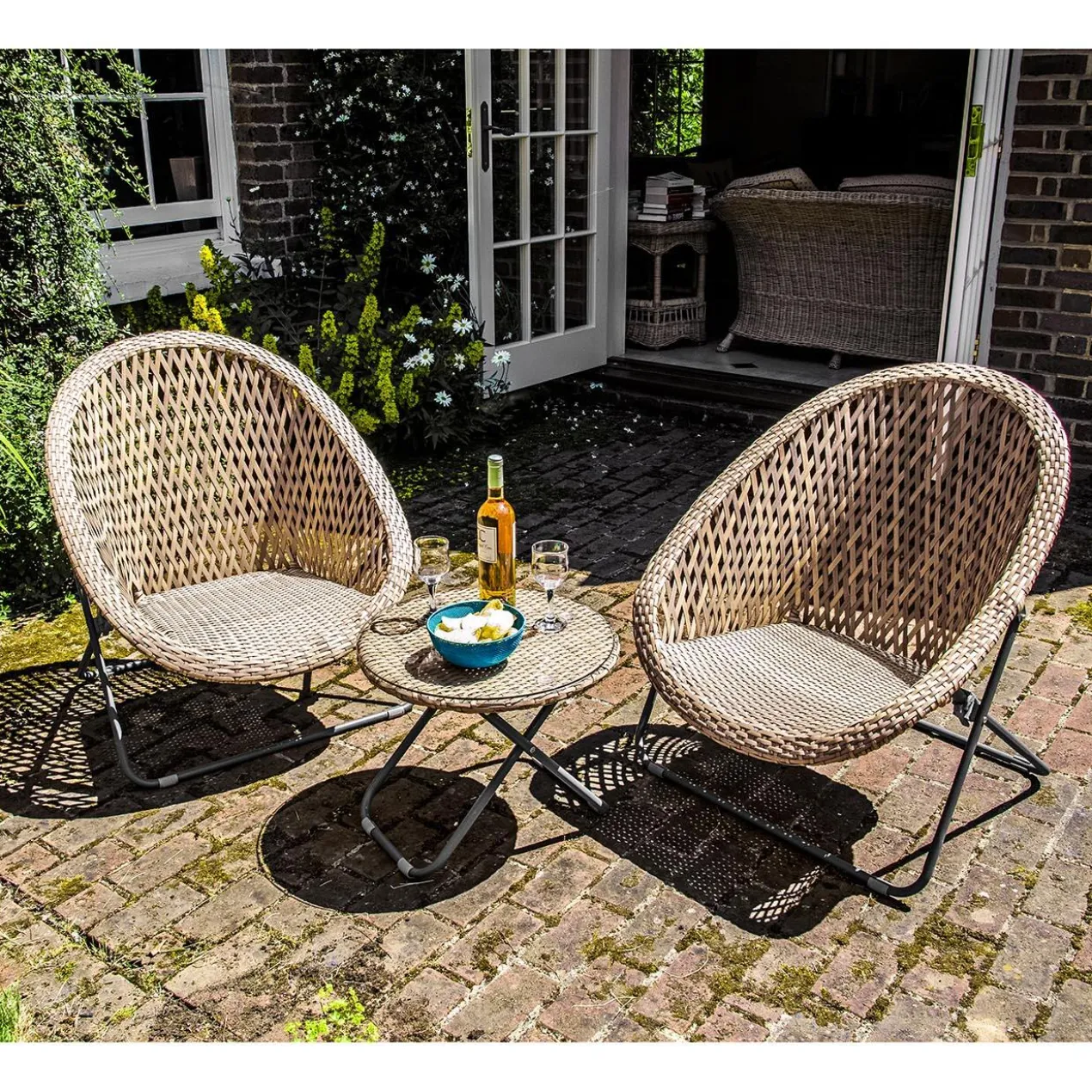 Faltbares Loungeset, 3teilig