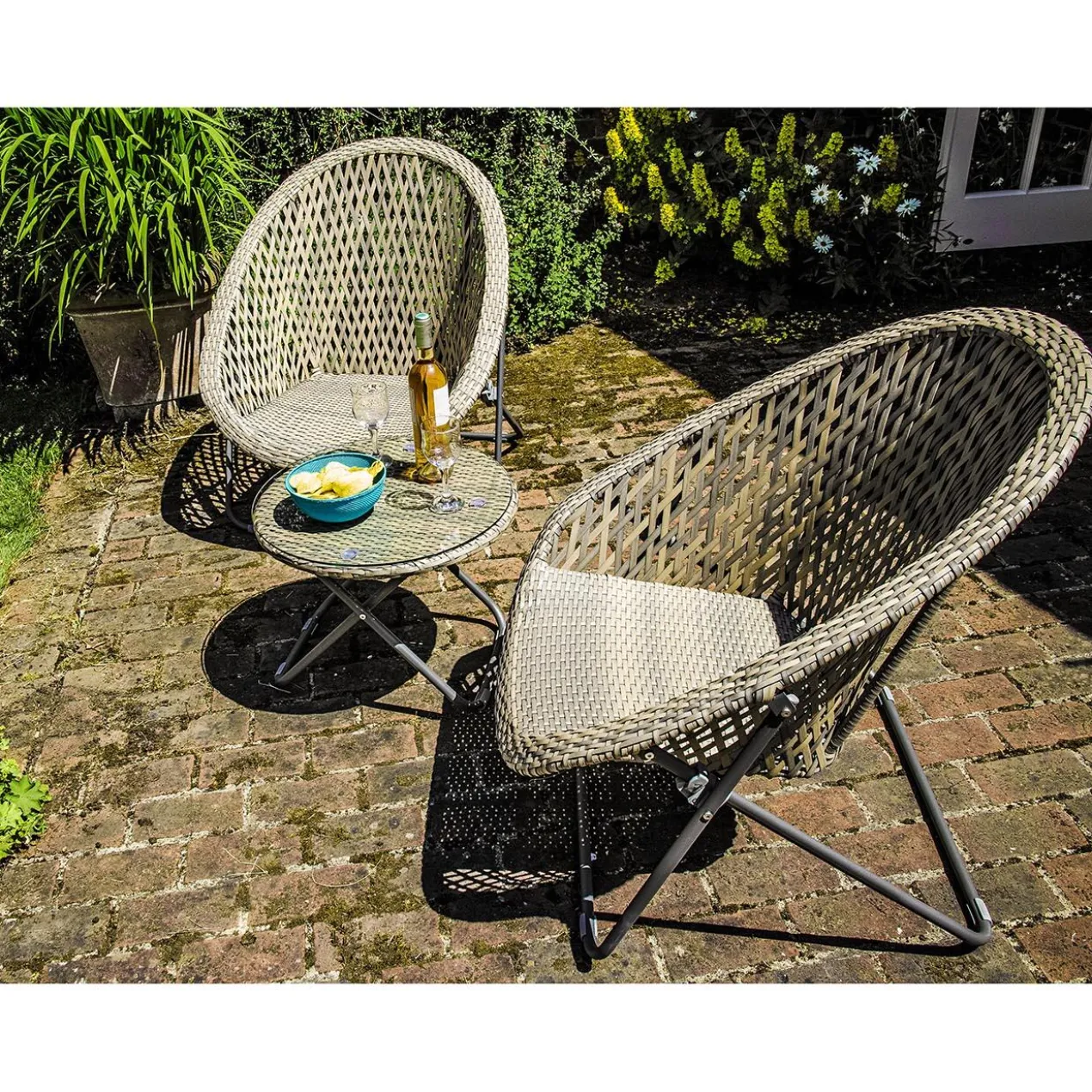 Faltbares Loungeset, 3teilig