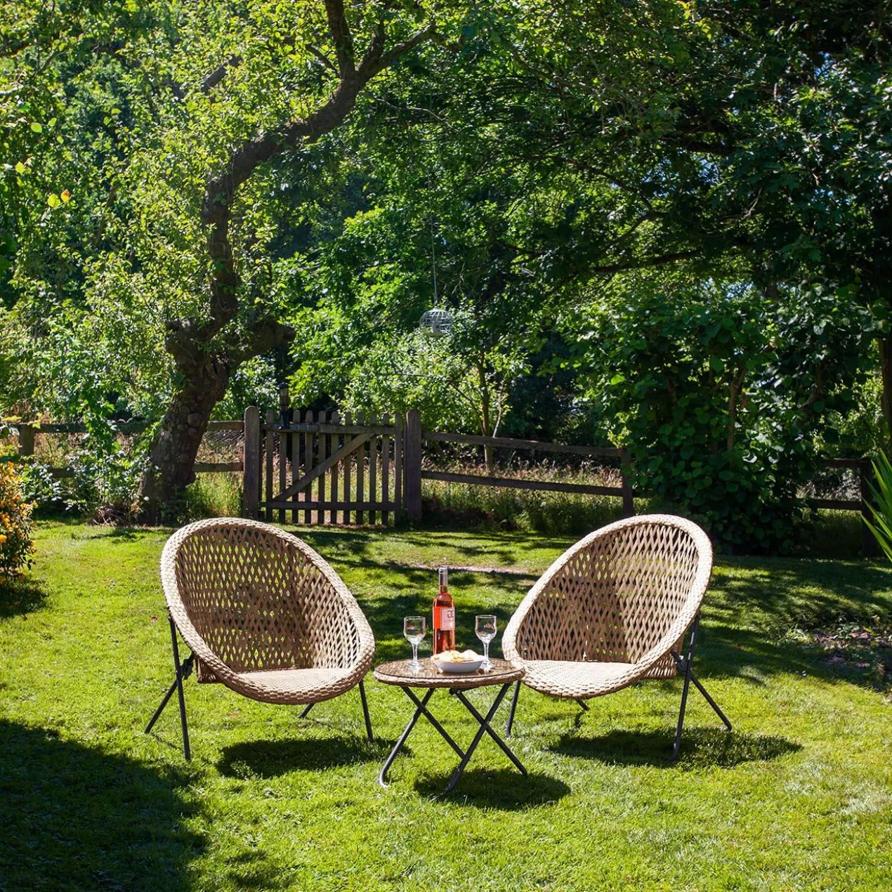 Faltbares Loungeset, 3teilig