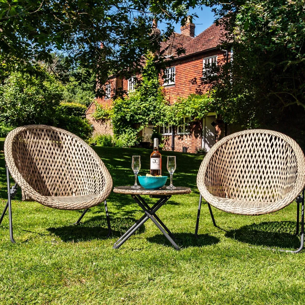 Faltbares Loungeset, 3teilig