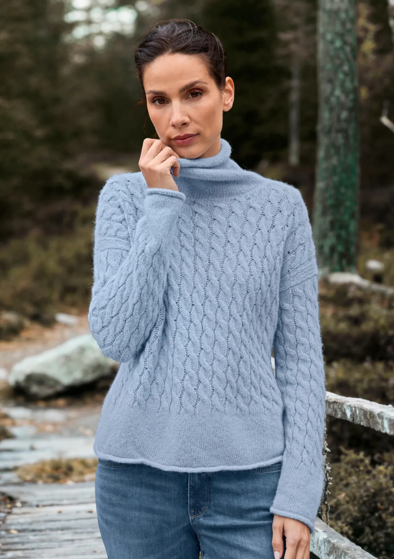 Fisherman Baby-Alpaka-Zopfpullover