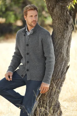 Fisherman Raglan-Strickjacke