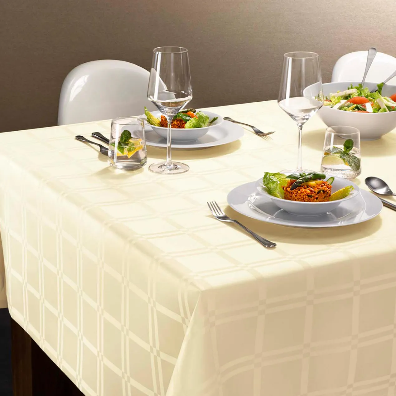 Fleckabweisende Tischdecke