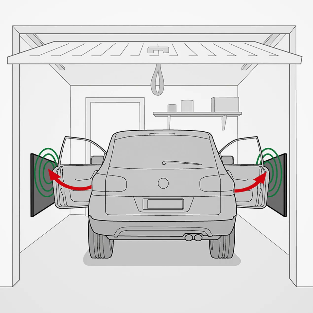 Garagenwand-Polster, 2er-Set