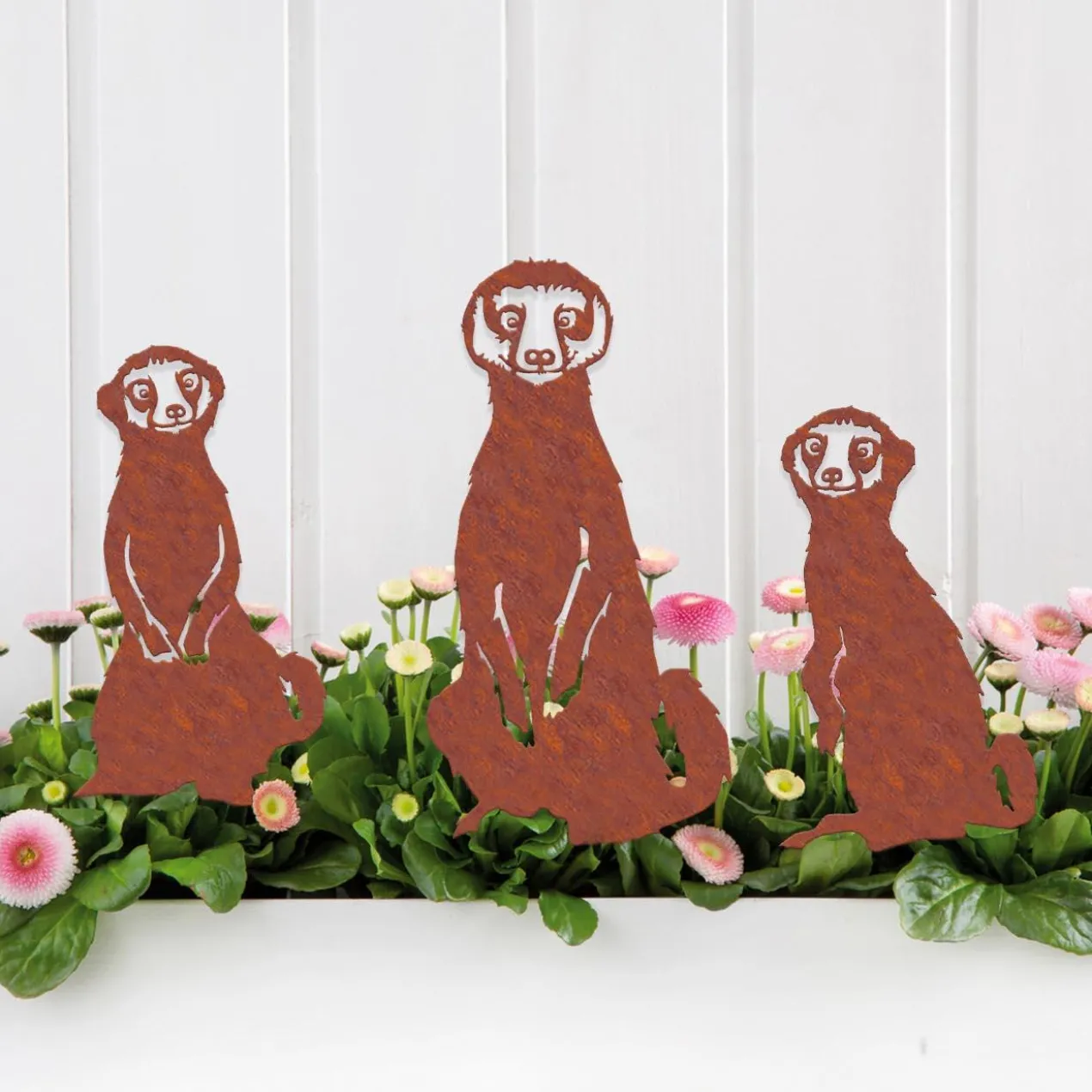 Gartenstecker Erdmännchen, 3er-Set