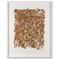 Günther Uecker – Blatt 2 (dunkle Variante) der 9-teiligen Mappe der Friedensgebote