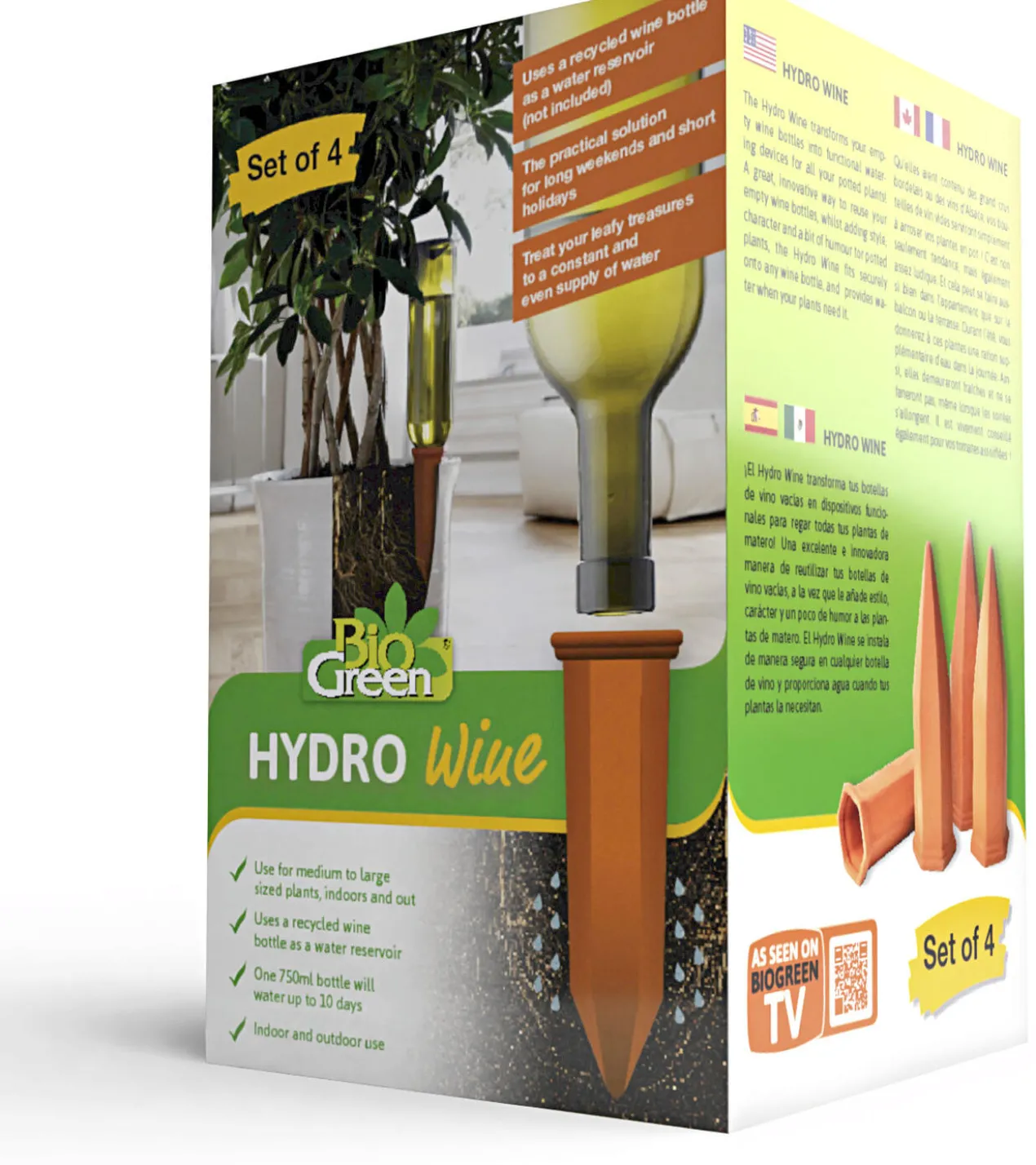 Hydro Wine Tonkegel oder Adapter, 4er-Set