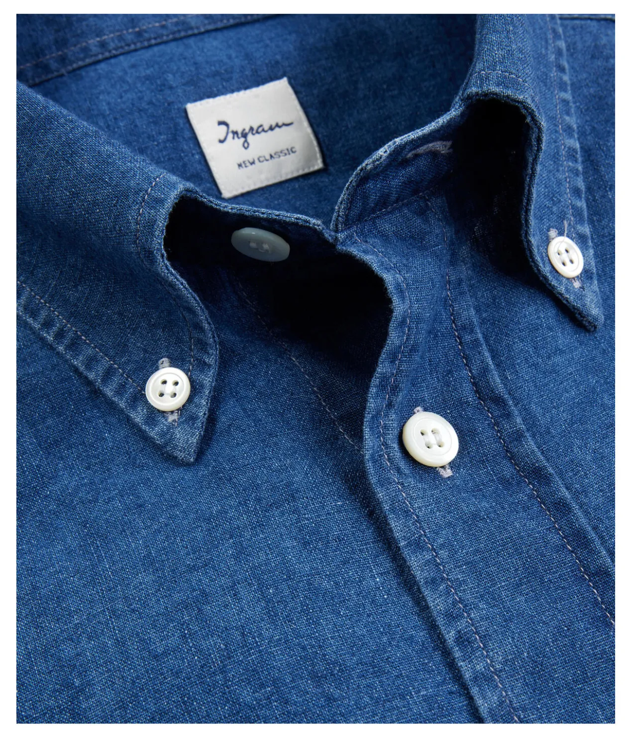 Ingram Leinen-Denim-Hemd