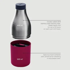 2-in-1 Lunchcontainer/Trinkflasche