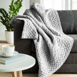 IrelandsEye Aran-Strickplaid