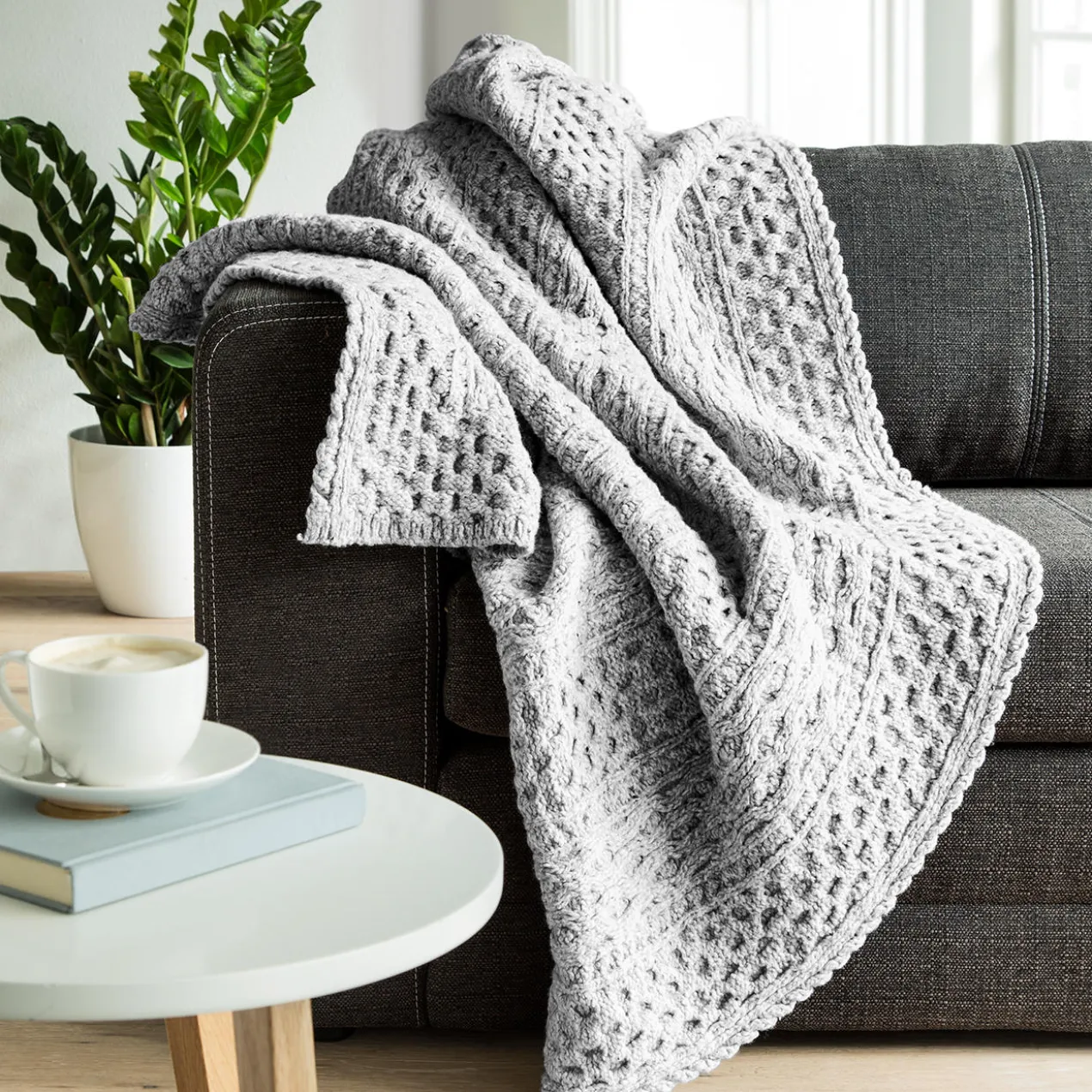IrelandsEye Aran-Strickplaid