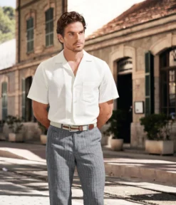 Italienischer Leinen-Leder-Gürtel