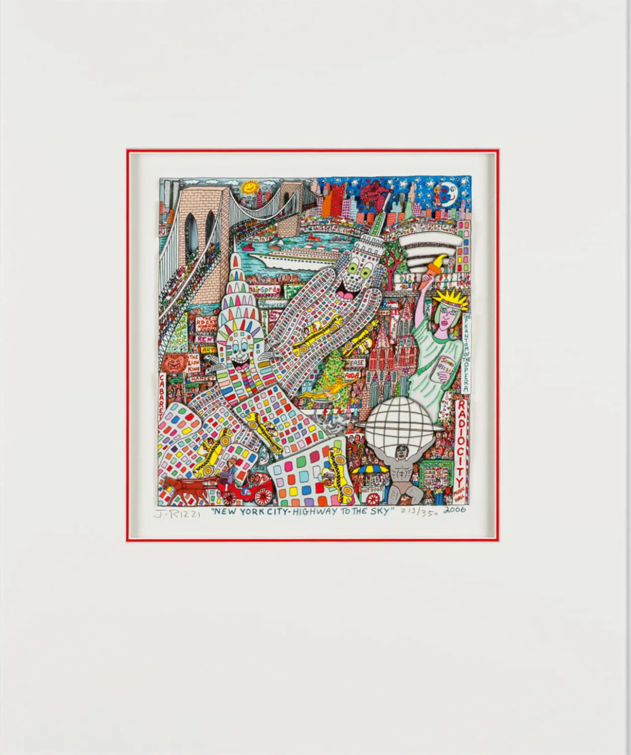 James Rizzi – New York City – Highway to the Sky 2006