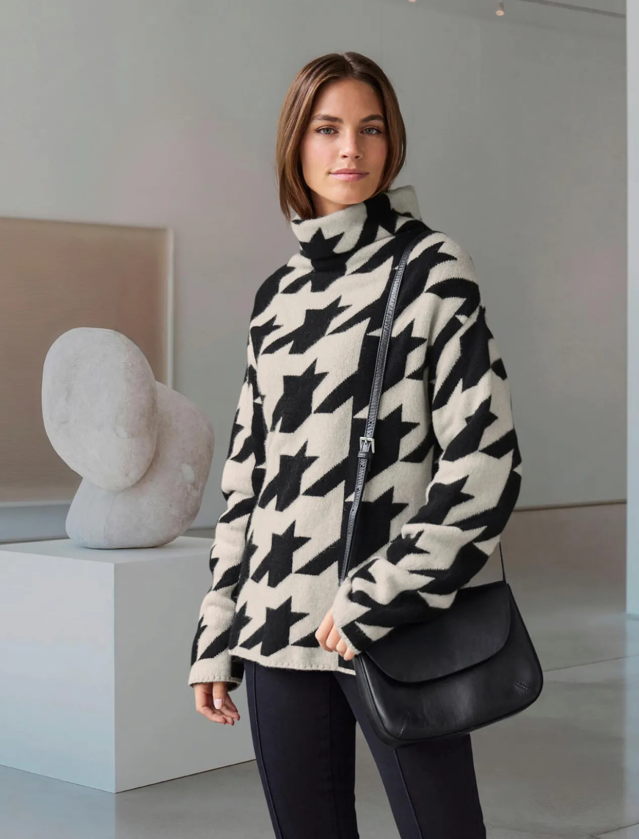 Junghans 1954 Hahnentritt-Kaschmir-Pulli