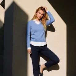 Junghans 1954 Kaschmir V-Pulli oder Rolli, Damen